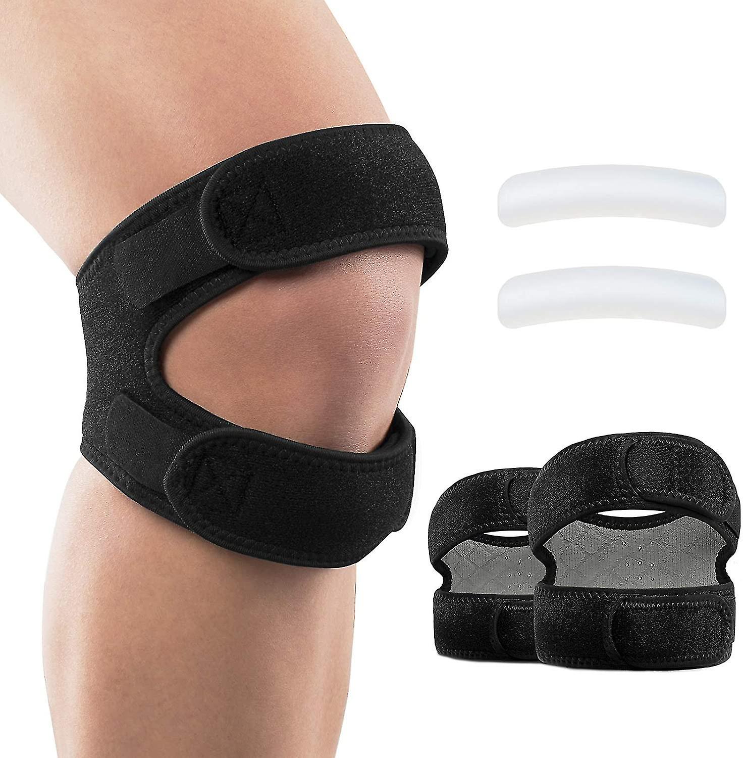 Lot De 2 Sangles De Soutien Du Tendon Rotulien, Soulagement Des Douleurs Au Genou Et Sangle Du Tendon Rotulien Pour Hommes Et Femmes