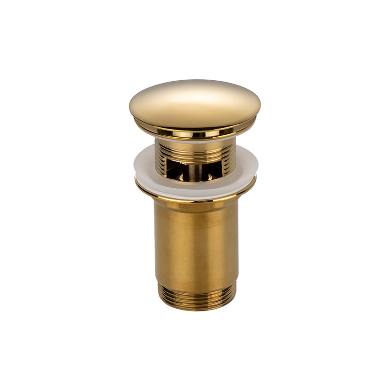 Bonde De Lavabo Universelle Avec Trop-plein Pour Lavabo Et Évier – Valve Pop-up Dorée