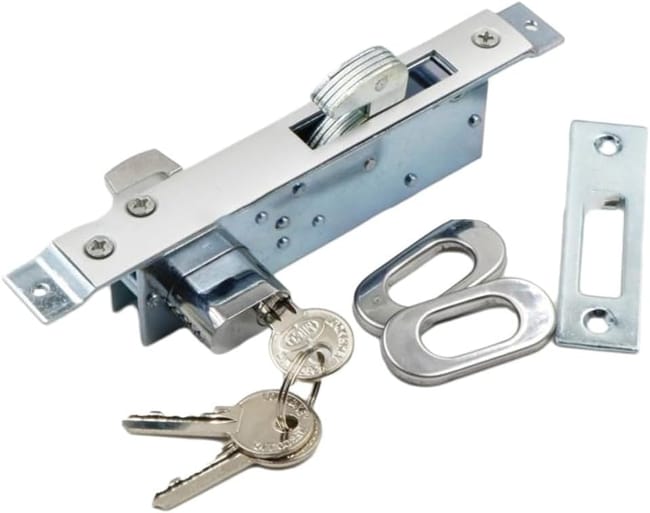 Serrure À Crochet Pour Porte Coulissante, Serrure De Sécurité Invisible En Alliage De Zinc Avec Clé, Largeur De Porte 35-55 Mm (sku Produit : 96260894 Sku Offre : Lehua25.5.27-6)