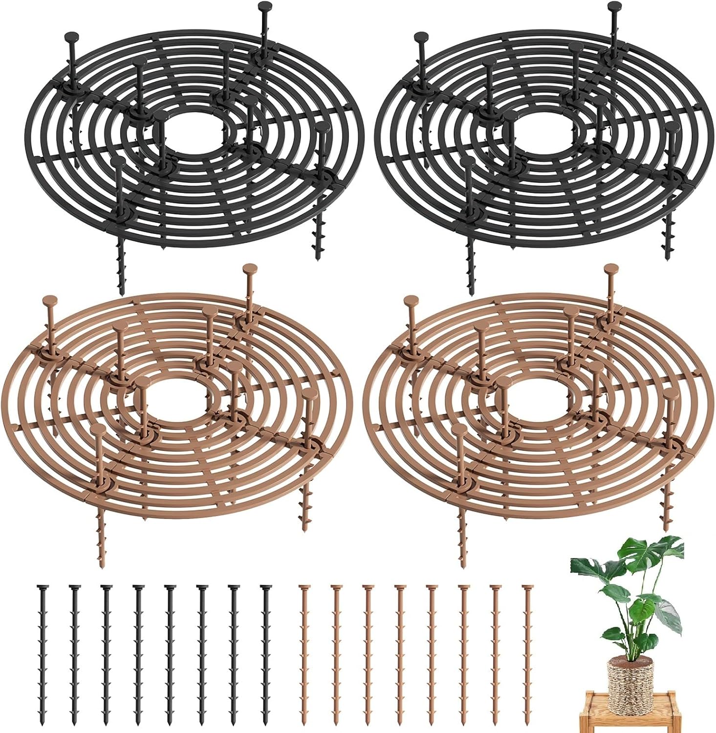 Stuks Bloempot Rooster Snijbaar 30cm Kunststofrooster Plantenbescherming Kat Hond Baby Graven Stopper Veiligheid Plant Rooster Pot Afdekking