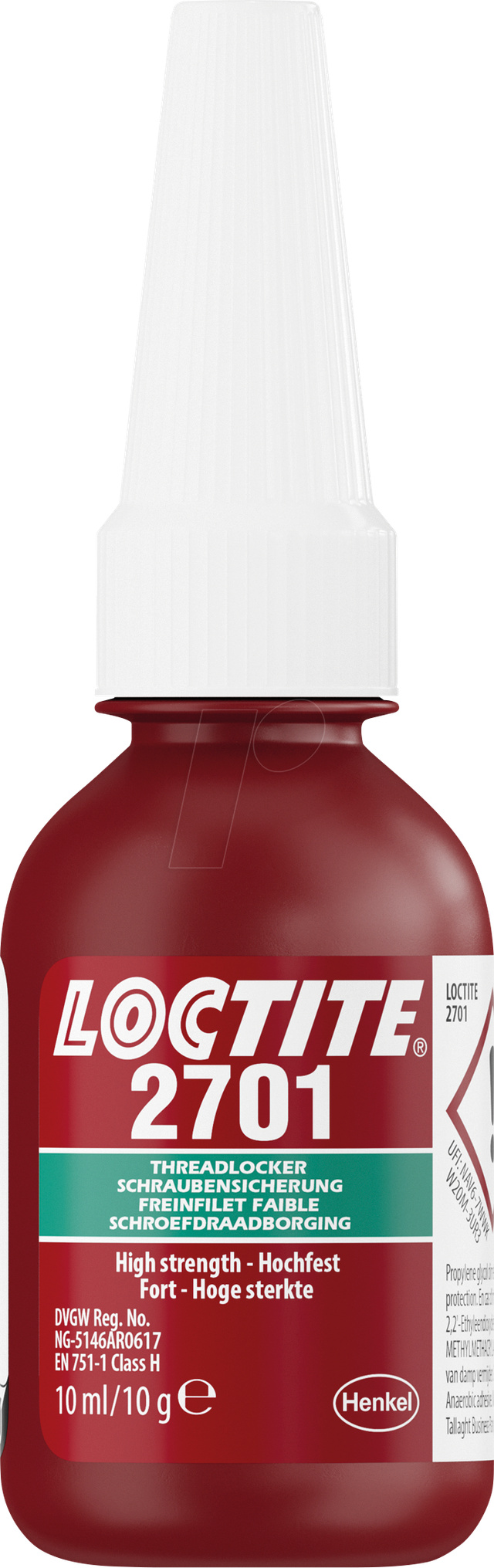 LOCTITE 2701 10 - Schraubensicherung, Lack, hochfest, grün, 10 ml