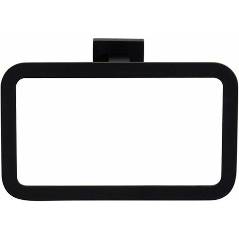 Towel Ring Black Round Towel Ring Towel Towel Ring Screw-embedded Towel Rack
