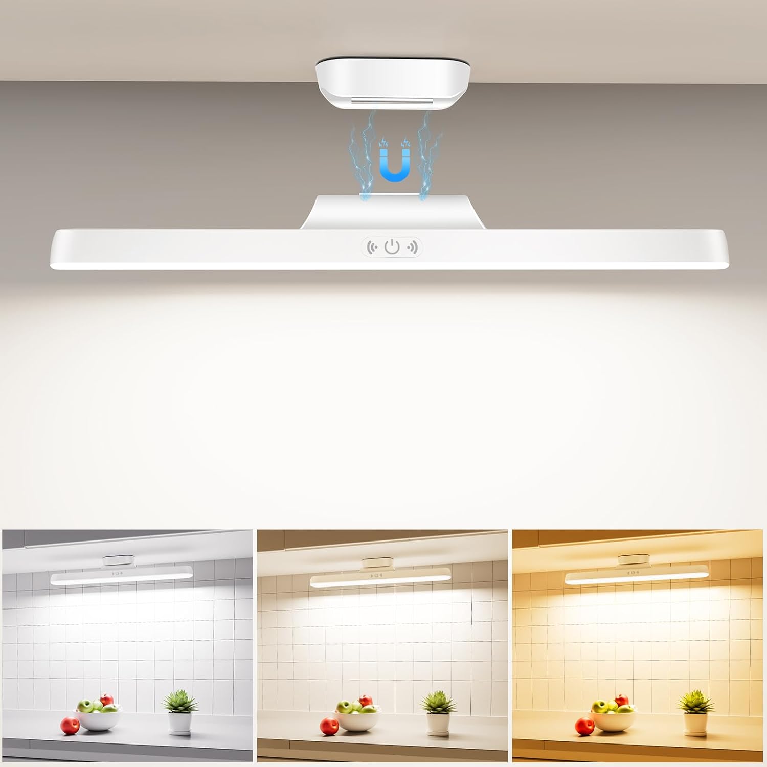 Lampe Led Rechargeable 32 Cm 3000 Mah Avec Capteur De Mémoire, Aimant Et Luminosité Réglable. Rechargeable Par Usb. Idéale Pour Les Chambres Et Les.