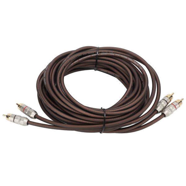 Câble Rca Pour Voiture - Câble En Cuivre Et Caoutchouc Silicone De Haute Qualité De 5 M, 2 Connecteurs Mâles - 2 Connecteurs Mâles, Pour Caissons De Basses Et Systèmes Stéréo.