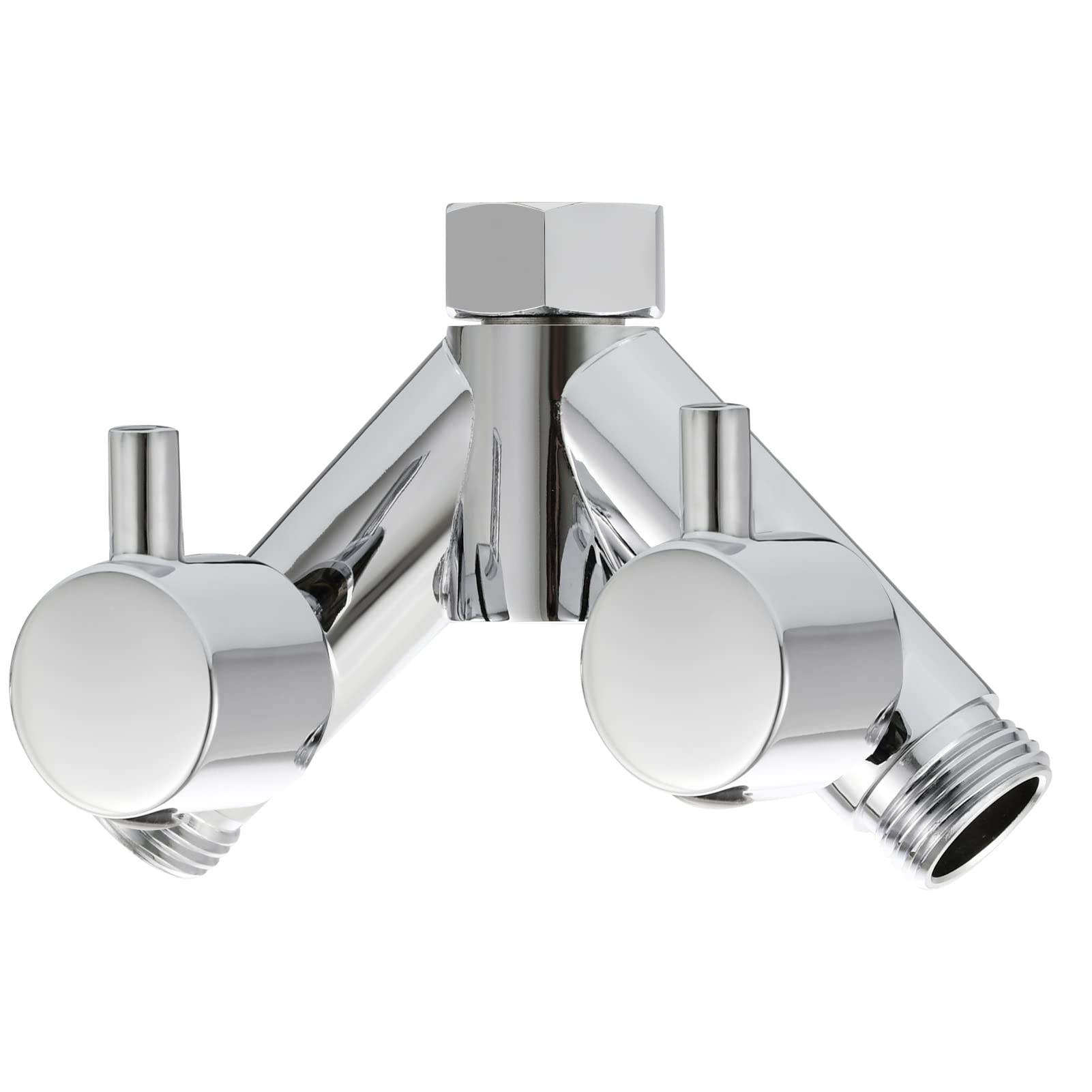 Vanne D'Inversion En Laton Pour Douche - 2 Voies - Répartiteur En Y - 1/2" - Pour Tuyau De Douche Et Pommeau De Douche - Chromé