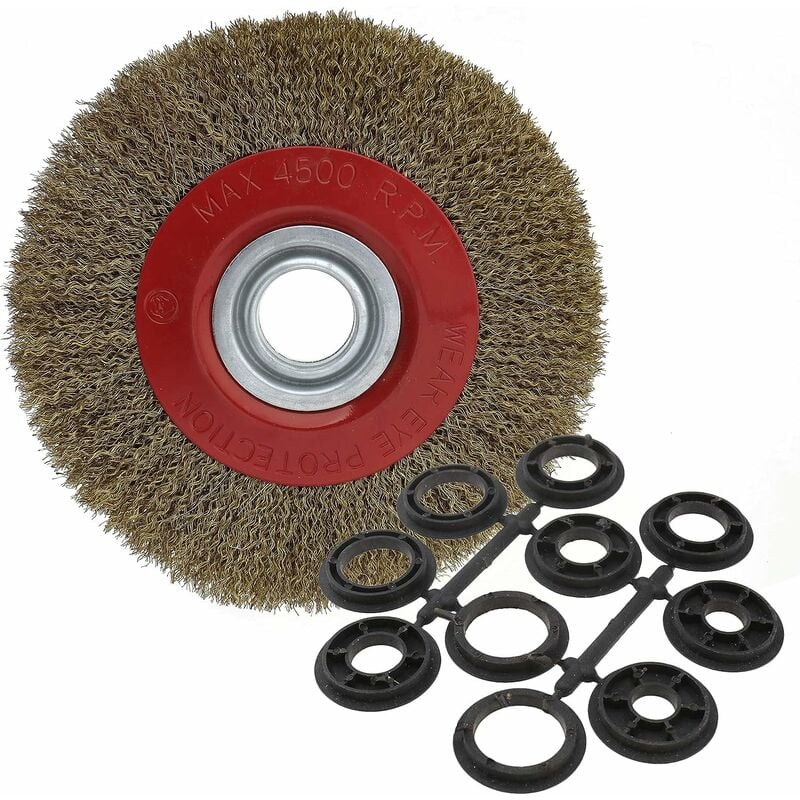 Brosse Circulaire En Acier Pour Nettoyer Touret À Meuler, Diamètre 125 Mm/150 Mm/200 Mm, 200mm