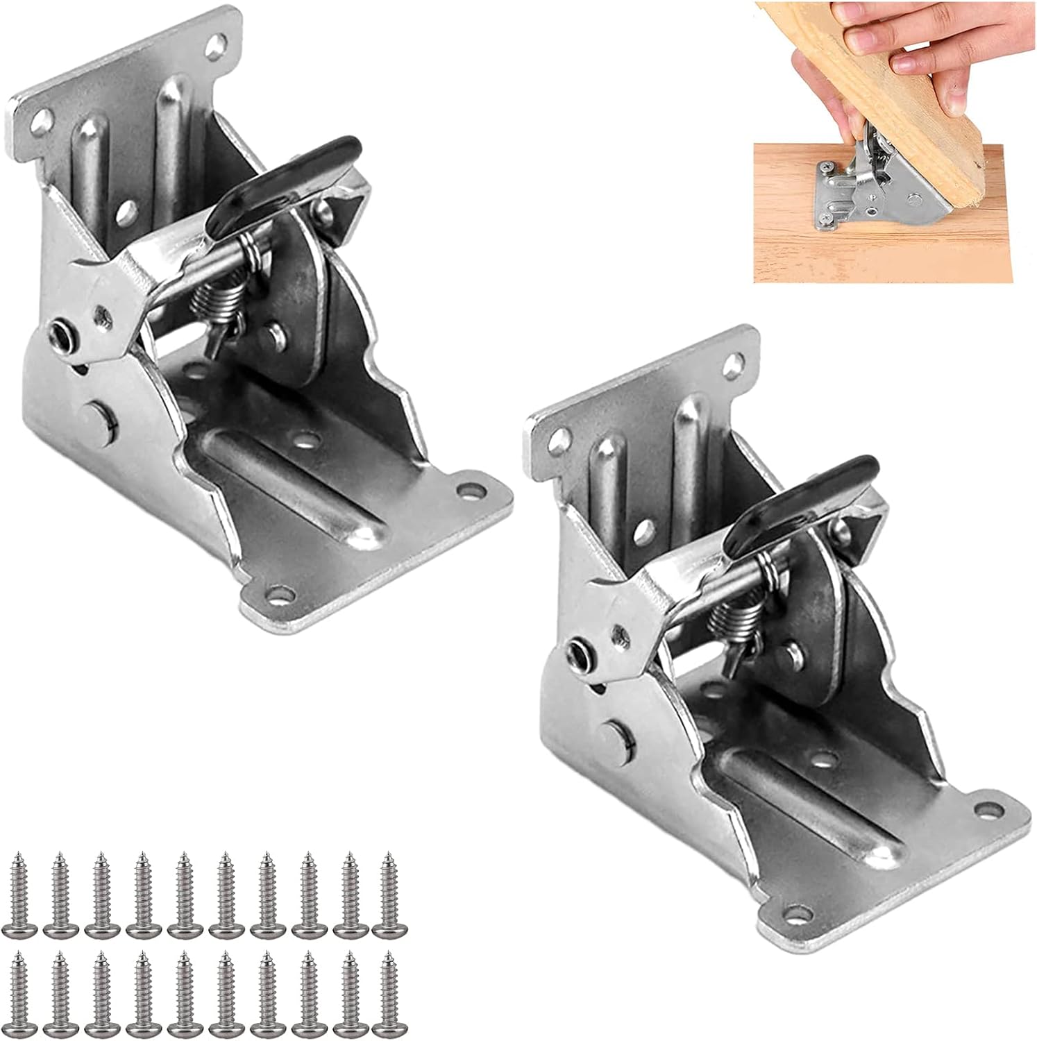 Charnières Autobloquantes, 2 Pièces, Pieds, Table Pliante, Charnières Invisibles, Verrouillage, Coulissante, Table, Charnière, Porte, Meuble Pour Table De Travail, Chaise