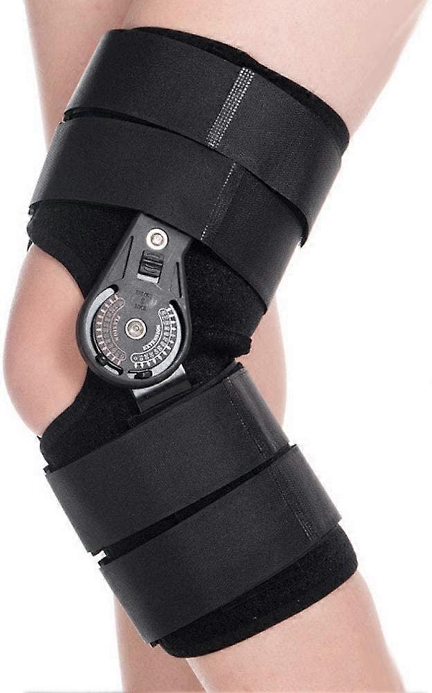 Gelenkige Knieorthese Mit Schale, Verstellbare Kurze Kniebandage Für Sportverletzungen, Gelenkschutz Und -fixierung, Für Männer Und Frauen