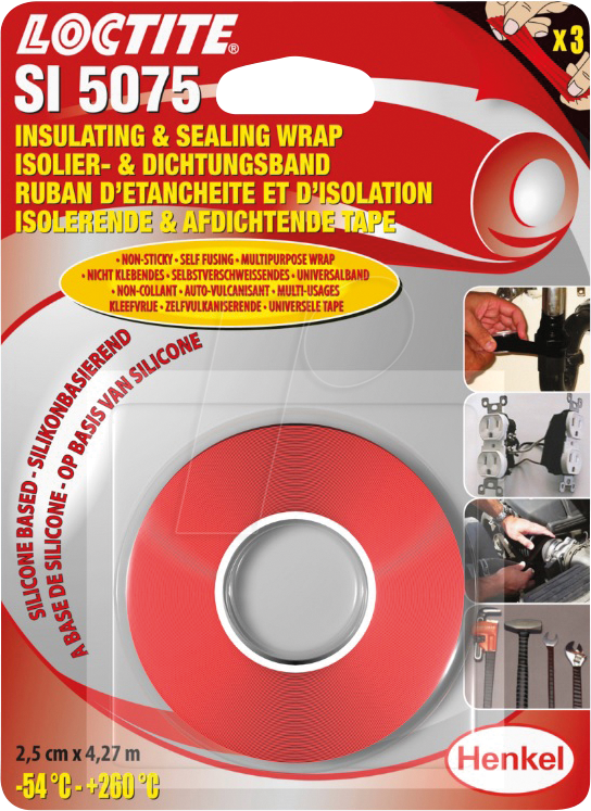 LOCTITE 5075 - Isolier- und Dichtband (rot) 2,5 cm breit, 4,27 Meter lang