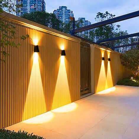 Trimec 2-led Wasserdichte Ip67 Solar-wandleuchte – Warmweißes Außenlicht – Leistungsstarke Solarenergie – Einfache Installation