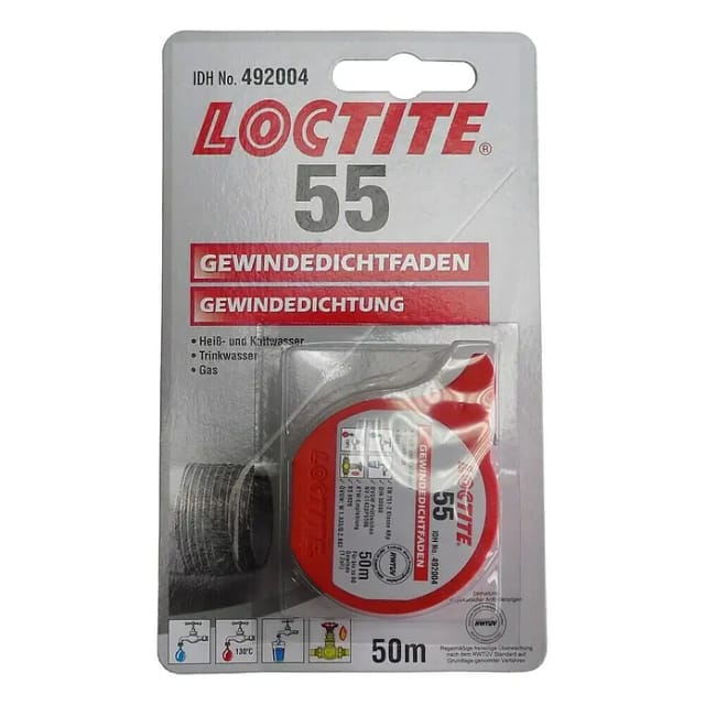 LOCTITE 55 50M - Gewindedichtung, nicht aushärtend, Rollenspender, 50 m