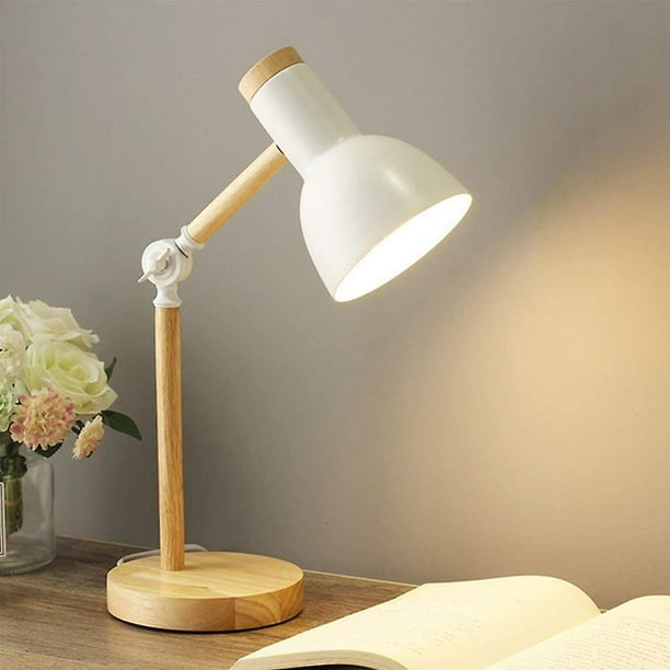 Moderne E27 Led-tischleuchte Aus Holz, Dekorative Leuchte Für Wohnzimmer Und Büro, Designerstil, Leuchtmittel Nicht Enthalten