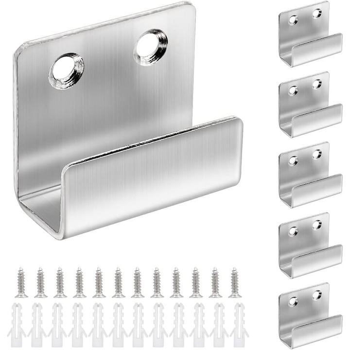 Set Aus 6 Kkvogmle Edelstahlklemmen, 40x34x15mm Befestigungskragen, Robuste Steigbügel Für Vielseitige Verwendung.