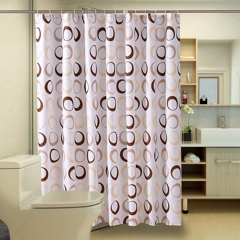 Runder Duschvorhang Mit Haken, 180 X 180 Cm, Wasserdicht, Schimmelresistent, Waschbares Polyester Fürs Badezimmer