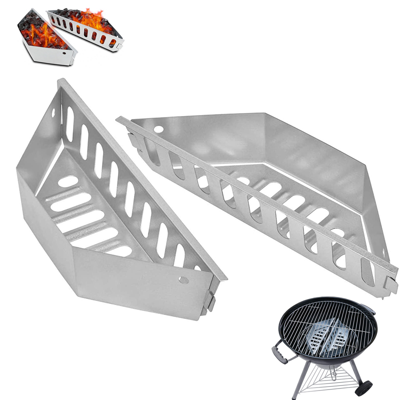 2-teilig – Holzkohlekorb – Zubehör Für Holzkohlegrills – Halter Für Grillbriketts – Holzkohle-feuerstelle – Zubehör Für Briketthalter – Zubehör Zum Kochen Und Grillen Im Freien – Geeignet Für Direkte