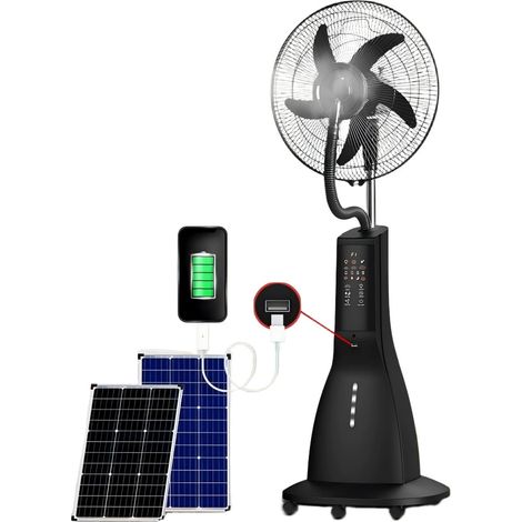 Tragbarer Nebelventilator, 6 Geschwindigkeitsstufen, Luftbefeuchter, Leise Und Kompakt