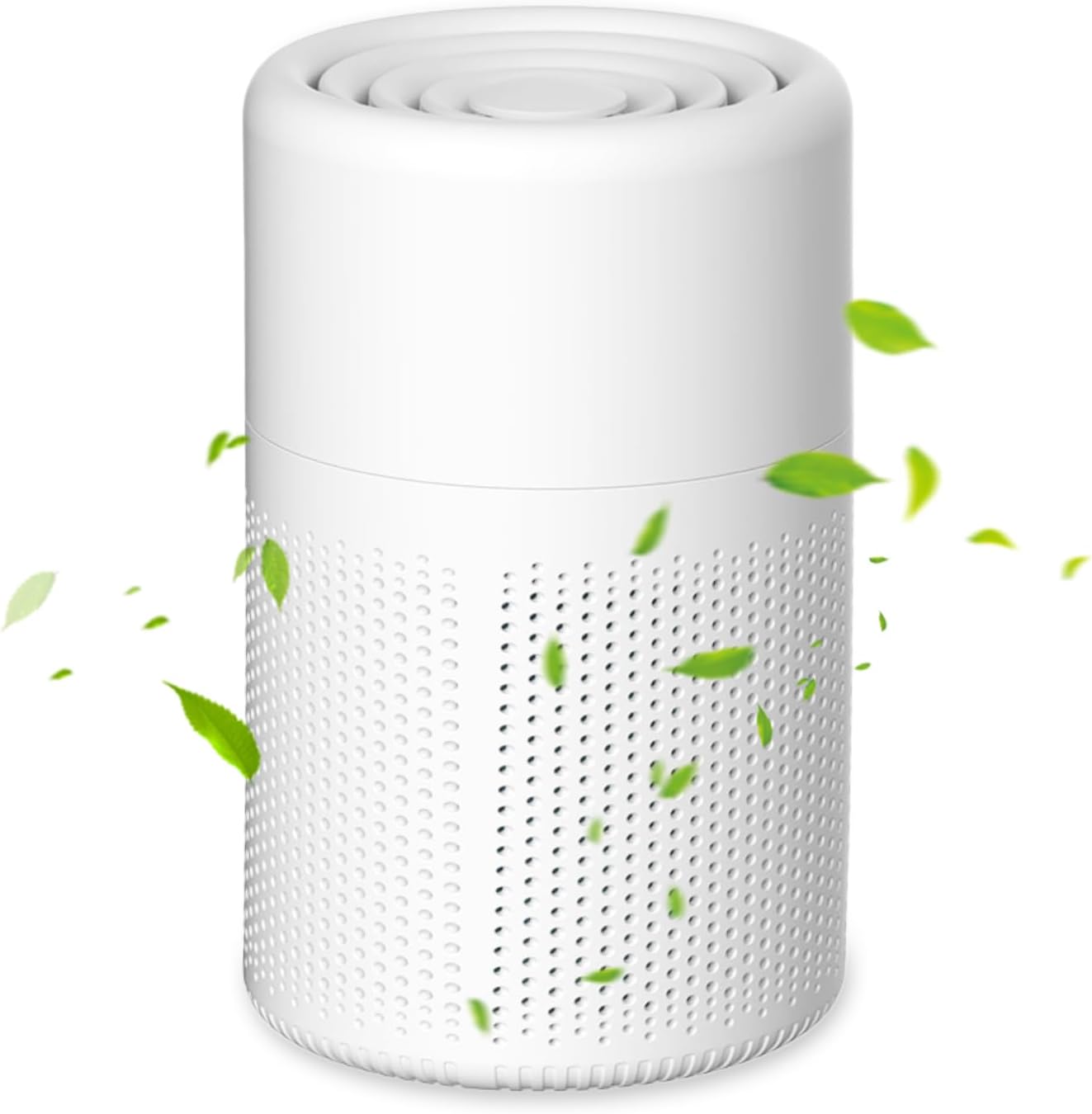 3-in-1-luftreiniger Mit Aktivkohlefilter, Der Allergene, Staub Und Dämpfe Auffängt. Diskretes 360°-design, Extrem Leise, Ideal Für Schlafzimmer Und Büros.