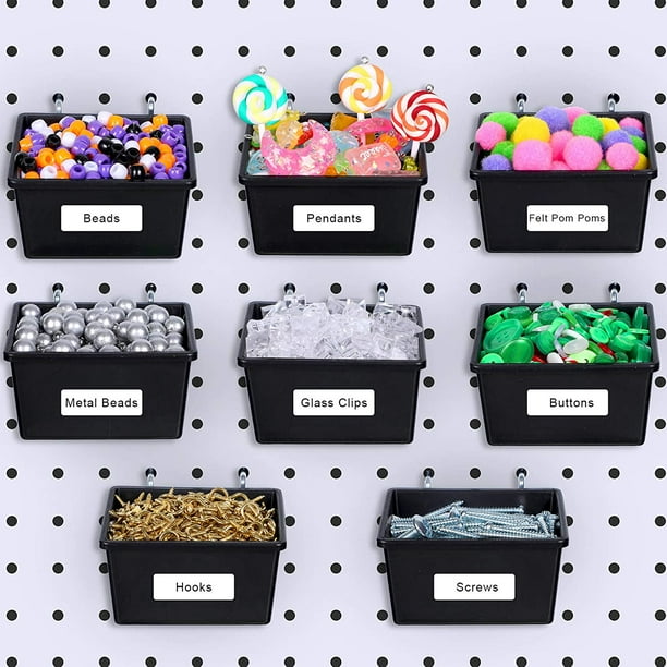 8er-pack Aufbewahrungsboxen Für Lochwände, Dübelplattenzubehör, Schraubenboxen Für Werkstatt, Werkzeug- Und Hobbybedarf, Kleinteile, Universelle Montage