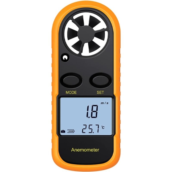 Digitales Lcd-anemometer Mit Thermometer, Windgeschwindigkeits- Und Luftstrommessung, Hintergrundbeleuchteter Anzeige Für Den Professionellen Einsatz