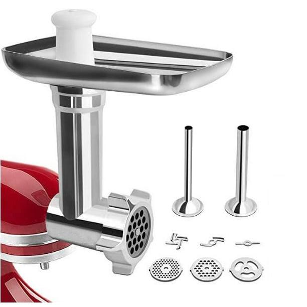 Kitchenaid Fleischwolf-aufsätze, Küchenmaschinen-fleischwolf, Mit 3 Lochscheiben Und 2 Wurstfüllrohren Für Kitchenaid Artisan