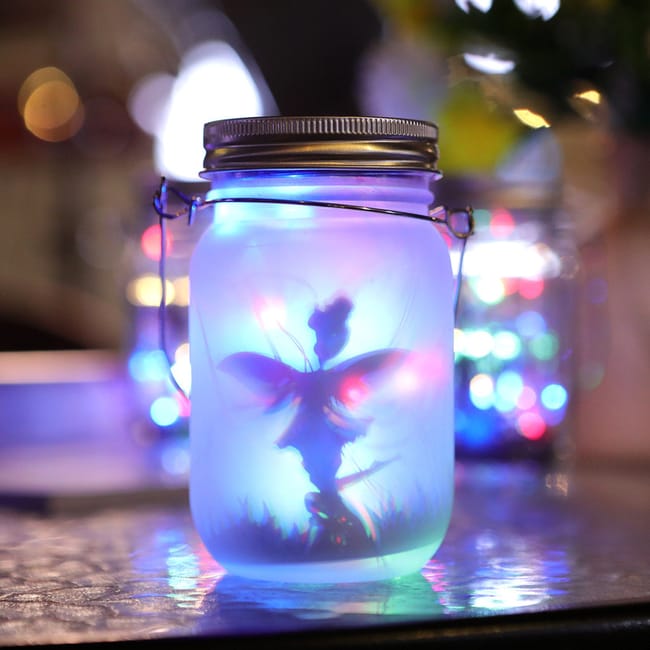 Set Mit 4 Mattierten Solar-lichterketten, Einmachglas-lichter, Wasserdicht Für Den Außenbereich, Gartendekoration