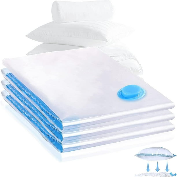 Set Mit 3 Wiederverwendbaren Vakuumbeuteln (60 X 80 Cm) Für Kleidung, Ideal Für Bettdecken, Bettwäsche Und Handtücher, Effektive Kompression