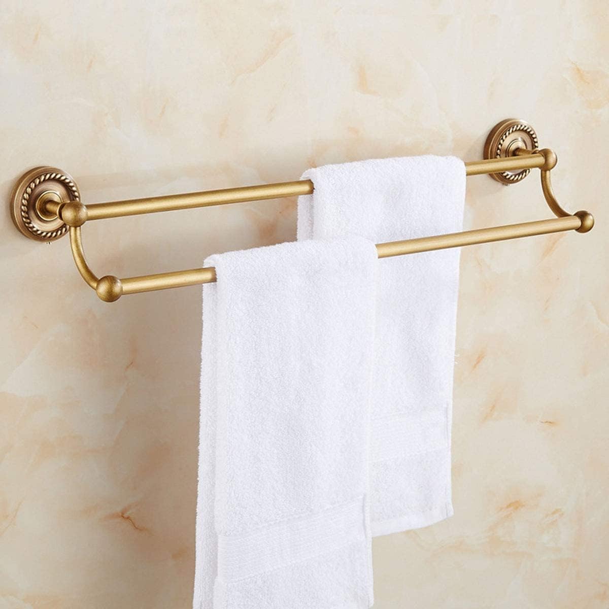 Badezimmer-accessoire-set Aus Messing: Bademantelhaken, Toilettenpapierhalter, Doppelter Wandhandtuchhalter, 60 Cm