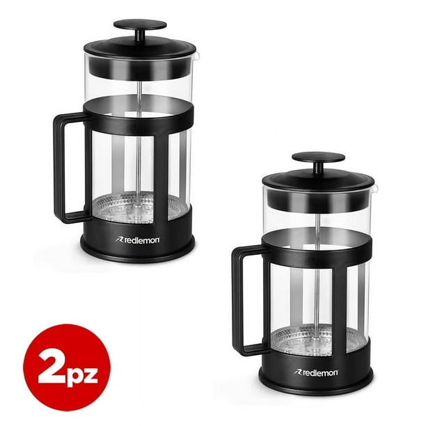 Set Mit 2 Redlemon 1l French Presses Für Kaffee Und Tee, Rote Stempelkaffeemaschine, 2 Stück