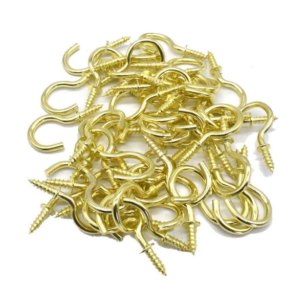 Deckenhaken Aus Kupferbeschichtetem Messing, 50er-packung, 7/8-zoll-hakenschrauben, Robuste Wandhalterung