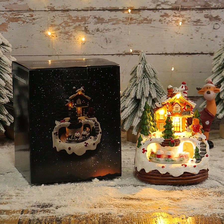 Beleuchtetes, Hausförmiges Windspiel, Weihnachtsgeschenk Für Kinder, Zauberhafte Dekoration Mit Melodie, Ideal Fürs Kinderzimmer, Magisches Nachtlicht