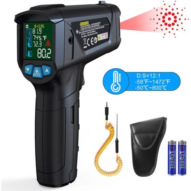 Berührungsloses Infrarot-laserthermometer, Digitales Messgerät -50°c Bis 800°c, Ideal Für Grill, Auto, Werkstatt Und Industrielle Anwendungen (nicht Medizinisch).