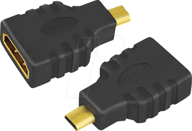 LOGILINK AH0010 - Adapter, HDMI D Stecker auf A Buchse, 4K/30Hz