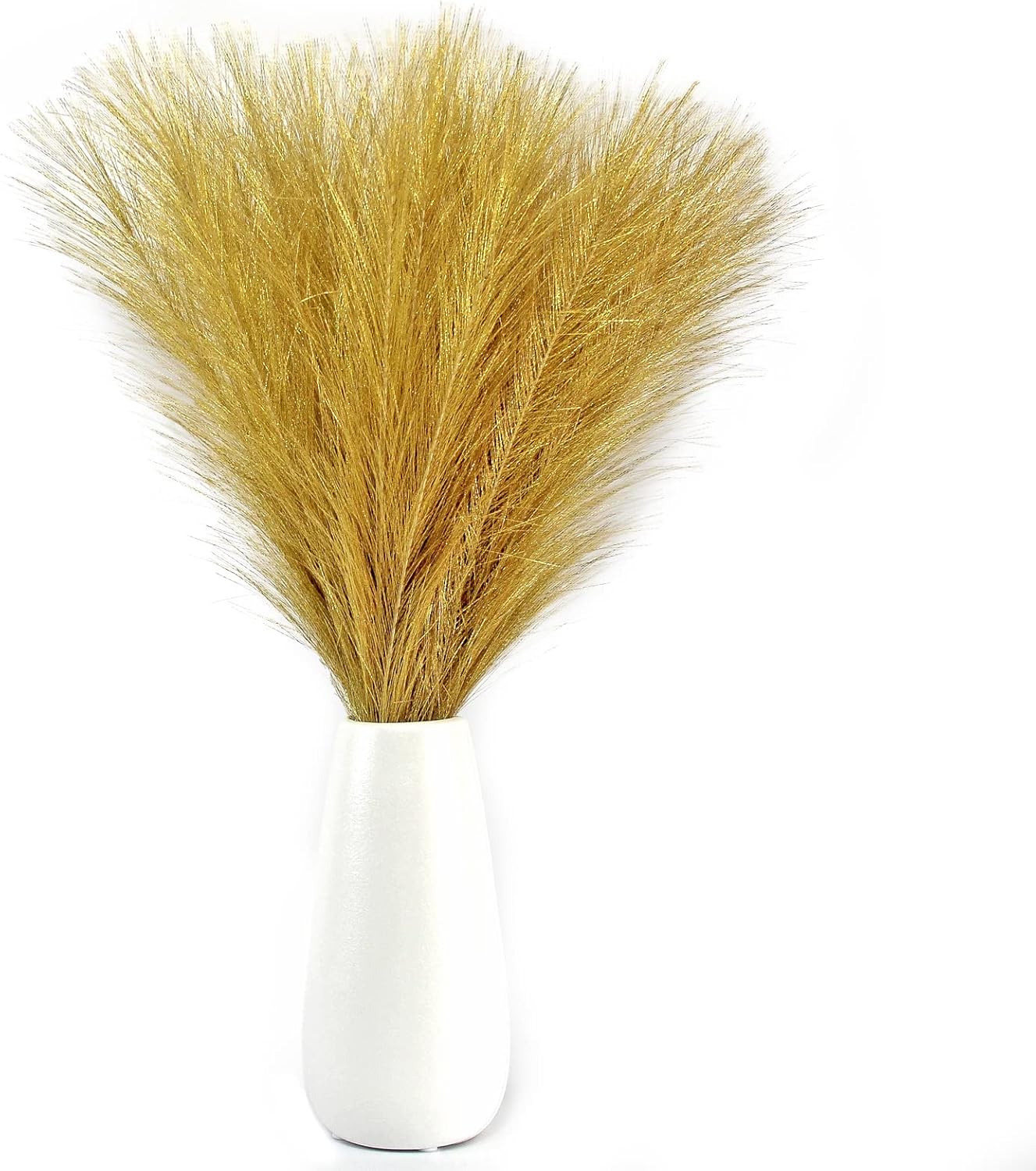 Künstliches Pampasgras Im Böhmischen Stil, Goldfarben, 45 Cm Lange, Federartige Künstliche Zweige Für Zuhause, Hochzeit, Party, Geburtstag, Küche, Gelbgoldene Blüten (gold)
