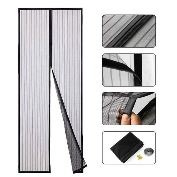 Magnetisches Moskitonetz Für Türen (210 X 100 Cm), Magnetisches Moskitonetz Für Balkon, Keller Und Terrasse, Einfache Klebemontage, Komplettset, Glänzende Elektronik