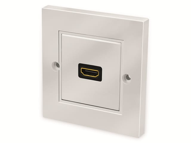 LOGILINK AH0017 - HDMI Wanddose mit 1 x HDMI Kupplung Buchse/Buchse, weiß