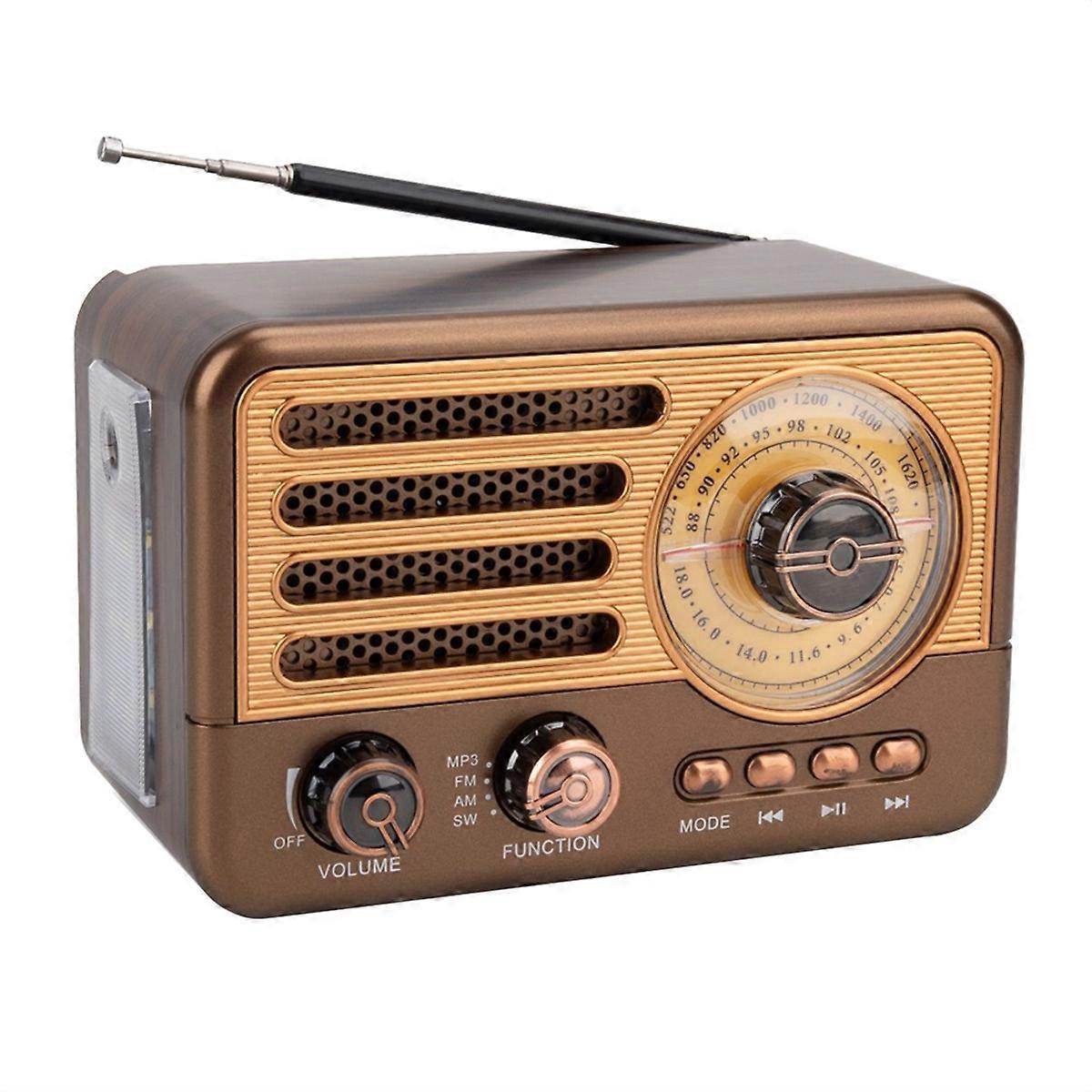 Tragbares Vintage-bluetooth-radio, Fm/am-empfänger, Kabelloser Retro-lautsprecher, Kompaktlautsprecher