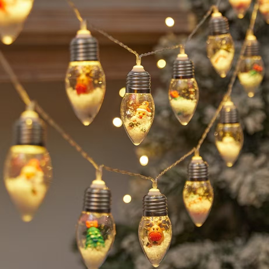 3 Meter Lange Led-weihnachtsgirlande, 20 Langlebige Edison-glühbirnen, Batteriebetrieben, Fernbedienung Mit Eingebautem Timer, Ideal Für Schlafzimmer, Veranda, Außenbereich, Garten, Festliche Dekorati