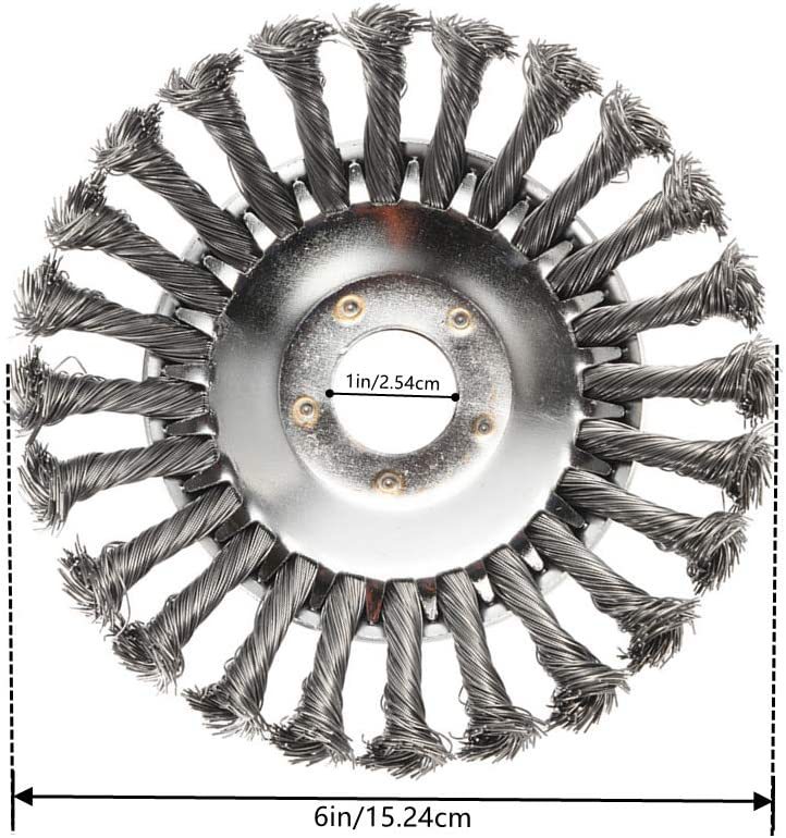 8-zoll-stahldraht-unkrautstecher Für Rasenmäher, 6-zoll-metallbürstenkopf, Gartenzubehör, Rotierende Unkrautentfernungsscheibe (1 Stück)