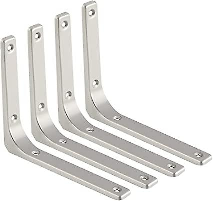 Wandhalterungen Aus Edelstahl, Set Mit 2 Robusten Regalträgern, Verstärkte Regalträger, Hohe Tragfähigkeit.