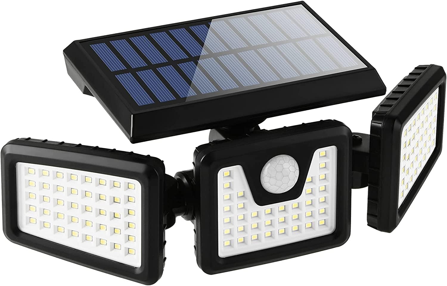 Flowood 118 Led Solar-außenstrahler, Pir-bewegungsmelder, Ip65 Wasserdicht, 360° Verstellbarer Abstrahlwinkel, Sicherheitsbeleuchtung Für Garage, Garten, Tür, Wand, Einfahrt, 1 Stück