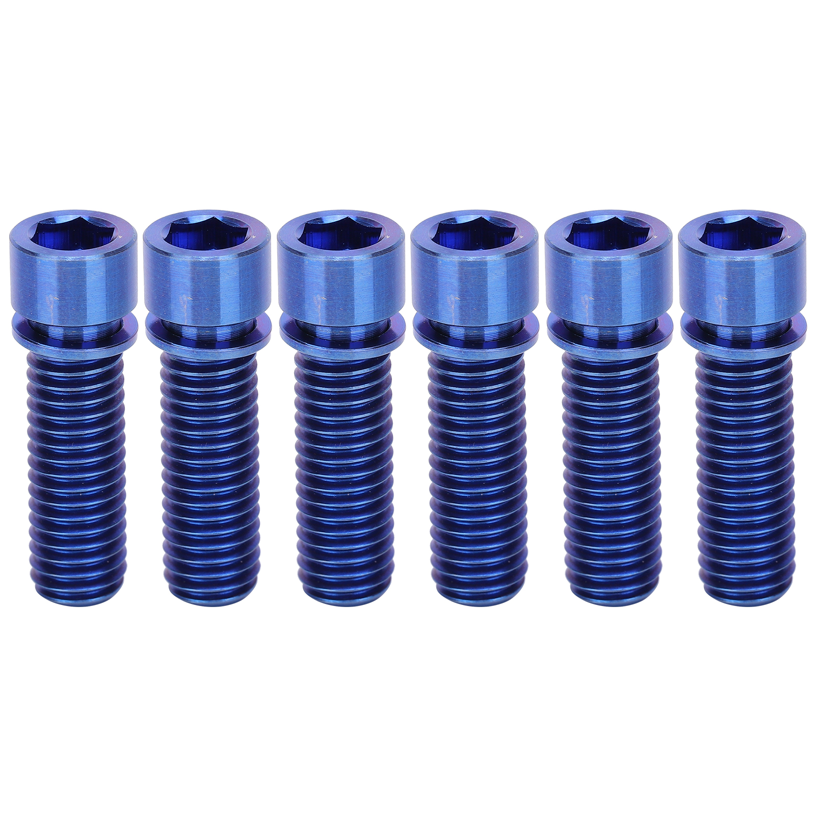 M8x25-mm-vorbauschrauben Für Fahrradlenker, 6er-set Titanlegierungsschrauben, Ersatzteil, Blau