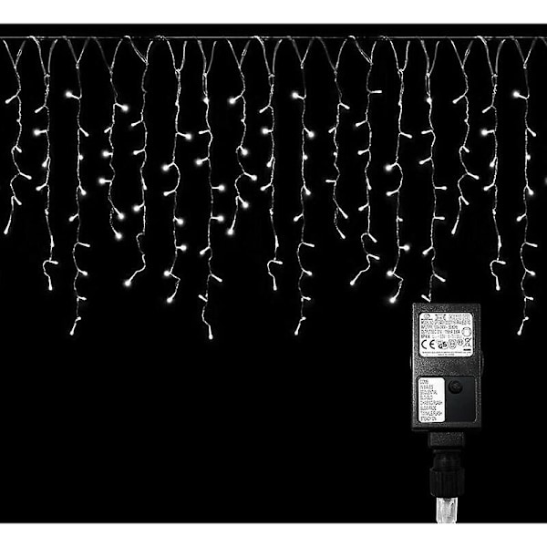 20 M Lange Lichterkette Mit 200 Leds In Eiszapfenform, Kaltweiß, Weihnachtlich, Schutzart Ip44, Für Innen Und Außen, Festliche Lichterkette – Kaltweiß, Cisea