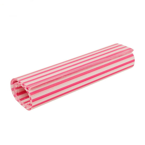 50 Blatt Lebensmittelechtes Pergamentpapier, Fettdichtes Papier Zum Einwickeln Von Brot, Süßigkeiten, Kuchen, Burgern, Pommes Frites, Backzutaten, Roter Streifen