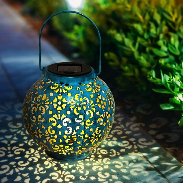 Wasserdichte, Dekorative Solarlaterne Für Garten Und Terrasse, Tragbare Hängeleuchte Mit Solarsensor, Ideal Für Terrasse Und Außenbereich – 1 Stück
