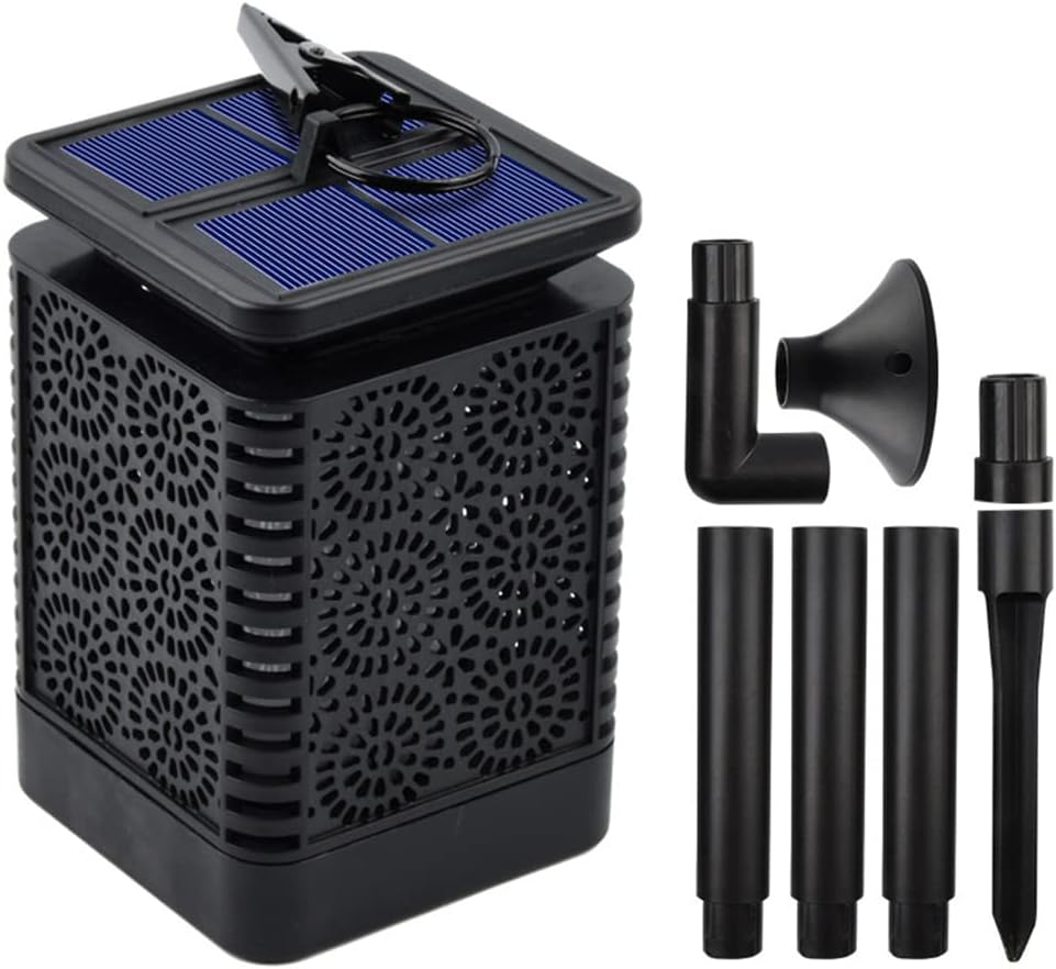 Ip65 Wasserdichte Solarleuchte Mit Flackernder Flamme, Dekorative Solarlampe Für Den Garten, Solar-taschenlampe Mit Dämmerungssensor