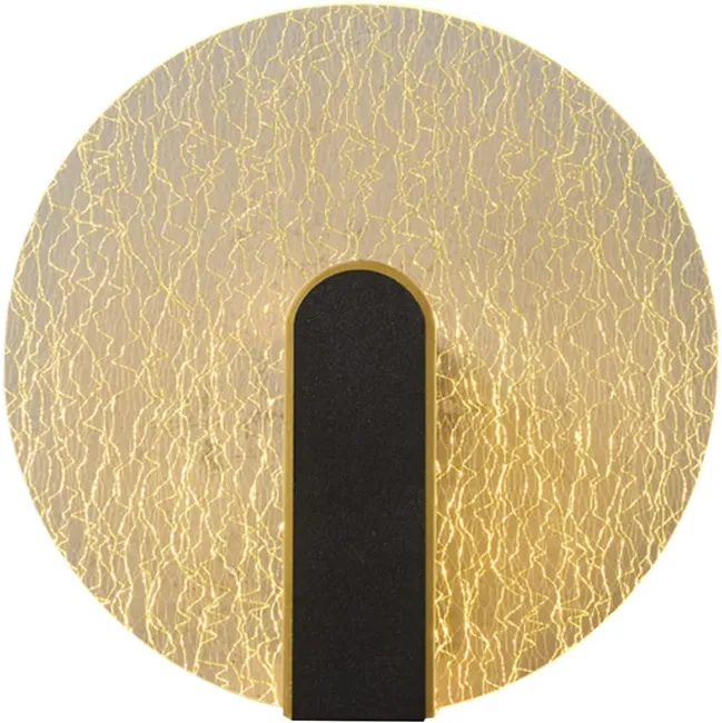 Vintage-wandleuchte In Gold, Runde Lampe Im Art-deco-design, Led-spot Aus Acryl Für Das Wohnzimmer, Warmes Wandlicht Für Den Innenbereich (dreifarbig)