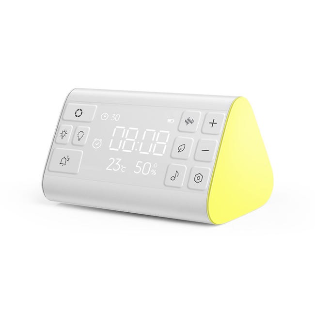 Beruhigendes Weißrauschen-gerät Für Schlaf Und Entspannung, Wecker Mit Digitaluhr, Temperatur- Und Feuchtigkeitssensor, Sanftes Nachtlicht.