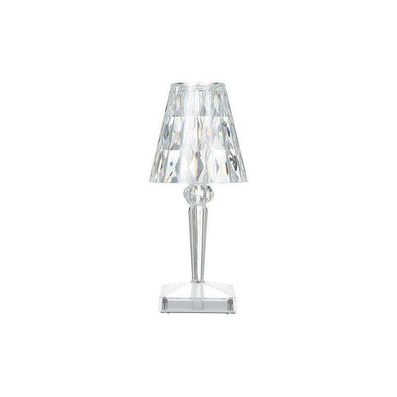 Diamantkristall-schreibtischlampe, Nachttischlampe, Stimmungsvolle Schlafzimmerbeleuchtung, Einstellbare Helligkeit/farbtemperatur, Batterielos, Usb-aufladbar