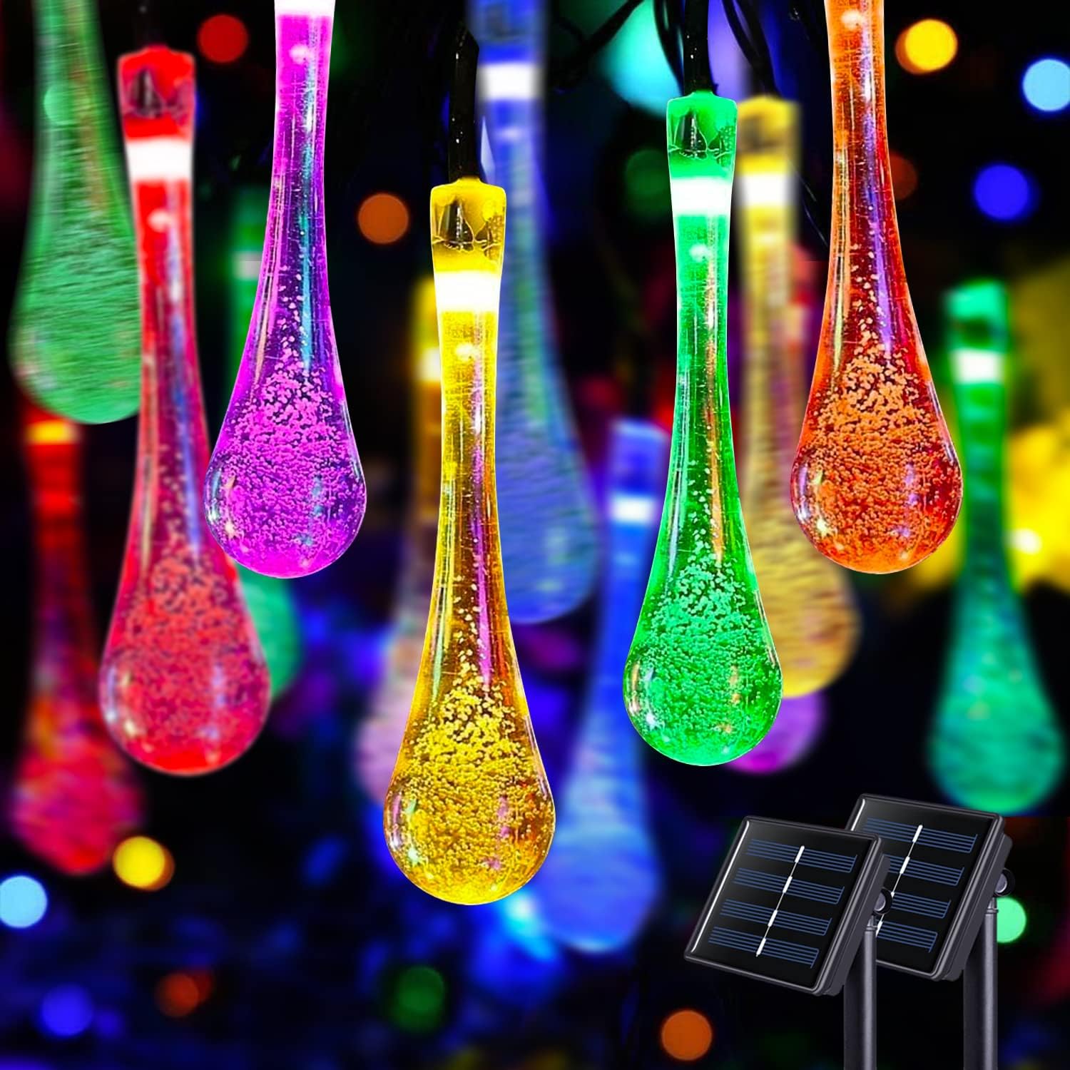 Bunte Solarleuchten, 30 Leds, 6,5 M, 8 Modi, Ip65 Wasserdicht, Gartendekoration