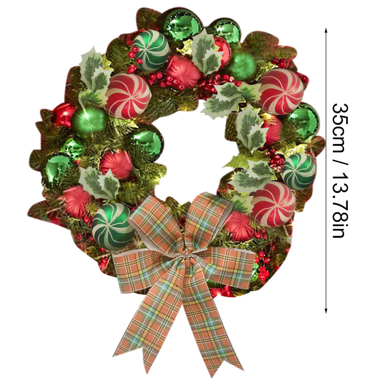 Schottisches Led-weihnachtslichterkettenmuster, Wand- Und Türdekoration, Festlicher Türvorhang, Hängedekoration Für Zuhause, 1 Stück